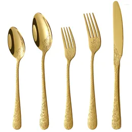 Flatware Sets 1 Set Decorative Reusable Household Portable Cutlery Kit For Party Banquet Home Restaurant