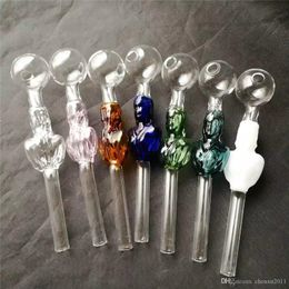 Hookahs Sexy belle Curved Glass Oil Burners Pipes with Different Coloured Balancer Water Pipe