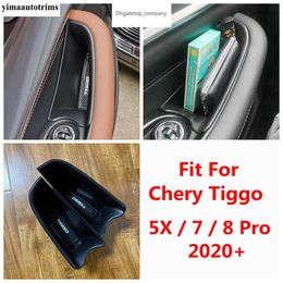 For Chery Tiggo 5X / 7 / 8 Pro 2020 2021 Front Inner Door Armrest Storage Box Decor Cover Kit Trim Car Accessories Interior 2Pcs