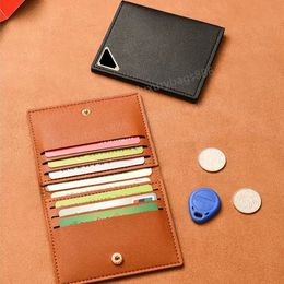 Folding Card holders bags Men's Women's Short Wallet Ultra thin Bank Card Clip 8 Slots 6 Colour coin purse Whole Volu247a