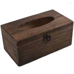 Tissue Boxes 1PC Useful Wooden Retro Box Cover Paper Napkin Holder Case Home Car Decor