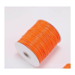 Cord Wire 10M/Lot 22 Colour Leather Line Waxed Cotton Thread String Strap Necklace Rope For Jewellery Making Diy Bracelet Supplies 80 Otzca