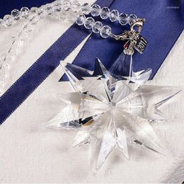 Chandelier Crystal Top Quality 3Colors K9 Snowflake Hanging Drops Christmas Ornaments For Window Suncatcher Or Car Decoration