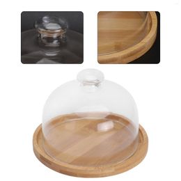 Tischtuchkuchen Dome St￤nder Coverplate Dessert Glas Display Mini Holz Servierk￤se Deckel Cupcake Halter Cloche Glockenholzplatte