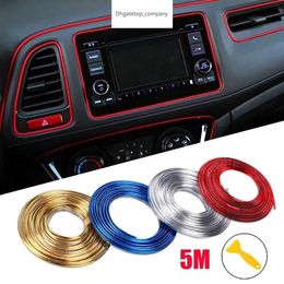 Universal Car Moulding Decoration Flexible Strips 5M/3M/1M Interior Auto Mouldings Car Cover Trim Dashboard Door Car-styling