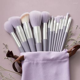 Makeup Brushes Fashion 13pcs Portable Brush Set With Bag Soft Fibre Concealer Eyeshadow Foundation Blush Face Make-up Cosmetic Tools Kit