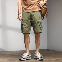 Men's Shorts For 2022 Summer New Mens Casual Trouers Beach Green Solid Shorts Military Cargo Work Man Pants OverSize 30-40 G221214