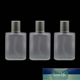 30ml Grey Cap Flat Style Frosted Semi Clear Glass Spray Perfume Bottle Glass Atomizer Spray Refillable