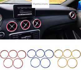 5Pcs/set Air Conditioner Vent Outlet Ring Trim Decor for Mercedes Benz A B GLA CLA Class W176 W246 C117 X156 AMG