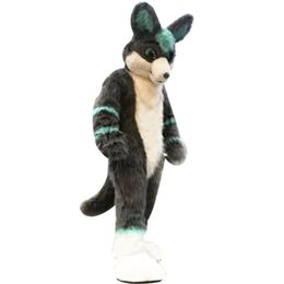 Furry Husky Medium Length Fur Fox Mascot Costume Walking Halloween Christmas Outfit Party