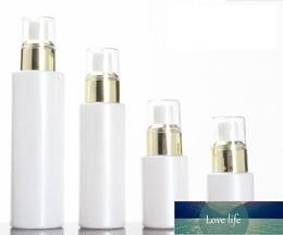 20/30/100ml pump lotion/spray bottle Packaging Bottles Empty 30/50g white glass jargold collear lids