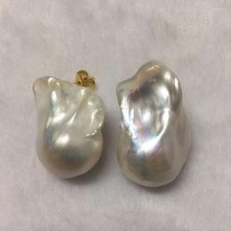 Dangle Earrings 15-23mm Huge White Baroque Pearl 18k Ear Stud Accessories Wedding Mesmerising Real Flawless Cultured Party TwoPin