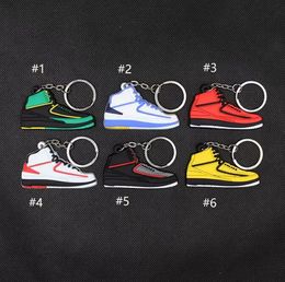 colorfuls soft rubber flat sneaker keychains fashion accessories sport shoe key ring diy car bag pendant kids party gift