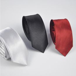 Bow Ties 7 Styles Men's Solid Colour 5cm Necktie Accessories Daily Wear Cravat Wedding Party Gift Business Executive Men