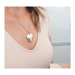 Pendant Necklaces Angel Wings With Diamonds Letter Necklace Love 568 Z2 Drop Delivery Jewelry Pendants Ot4Op