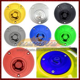 Motorcycle CNC Keyless Gas Cap Fuel Tank Caps Cover For KAWASAKI NINJA 650R ER-6F ER 6F 650 R ER6F 17 18 19 2017 2018 2019 NEW Quick Release Open Aluminium Oil Filler Covers