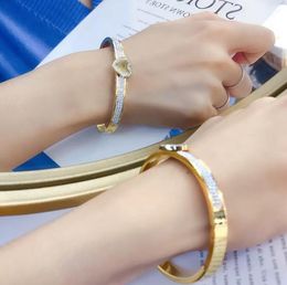 Europe America Fashion Style Bracelets Women Bangle Designer Letter Jewellery Crystal