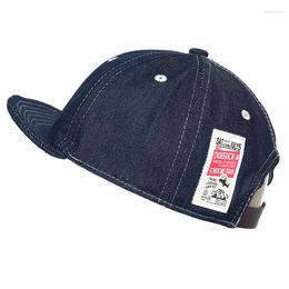 Ball Caps Four Seasons Fashion Short Brim Denim Baseball Cap Men Women Dad Hat Adjustable Trucker Style Low Profile