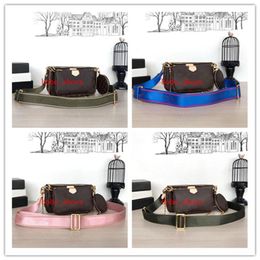 original Leather Women Handbag Chain Crossbody Bags Purse Female Messenger Tote Bag 3 pieces set253F