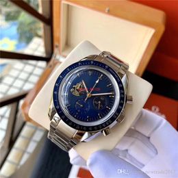 Top brand swiss watches for men apollo 11 50th anniversary deisgner watch quartz movement all dial work moonshine dial speed montr236M