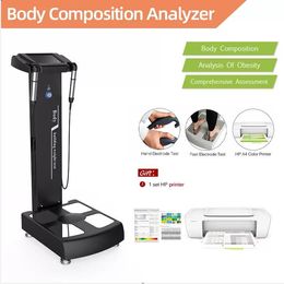 New upgrade Digital slimming Body fat analyzer health analysis composition test machine Colour printer with big screen fat scanner fitness equipment