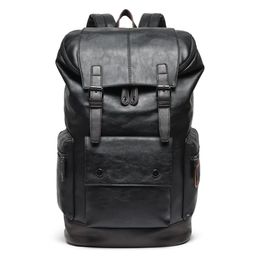 Men Large Leather Antitheft Travel Backpack Laptop luxurys Bags Black Bagpack Boy Big Capacity School Male Business women Shoulder291c