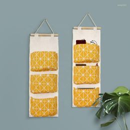 Storage Boxes Linen Farbric Wall Hanging Organiser Waterproof Bag