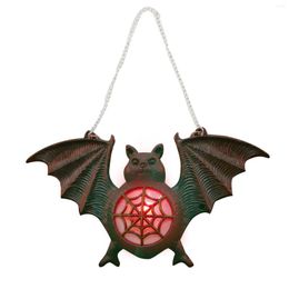 Decorative Figurines Halloween Decoration Bat Light Battery Powered Colourful Hanging Spooky 3D Bats For Themed Parties