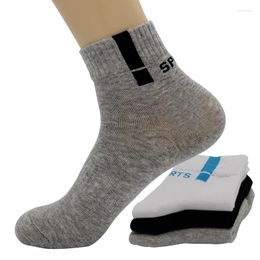 Men's Socks 5 Pair Cotton Business Men Solid Colour Stretchy Sport Ankle Sock Breathable Non-slip Male EU 39-45 Meias