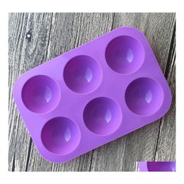 Cake Tools 6 Even The Domed Diy Sile Mould Soap Jelly Pudding Chocolate Moulds 1Pc Drop Delivery Home Garden Kitchen Dining Bar Bakewar Otdut