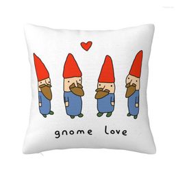 Pillow Gnome Love Case Living Room Decoration Kawaii Cover Salon Square Pillowcase