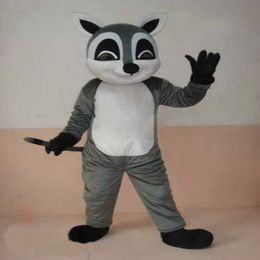 Adult Mascot Character Costume Cute Grey Racoon Mascotte Costume Cartoon Halloween Event Party Xmas Easter Ad Clothes