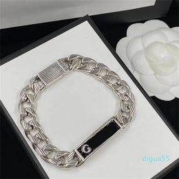 Charm Bracelets Designer Cuban Silver Classic Bangle For Men Women Gift