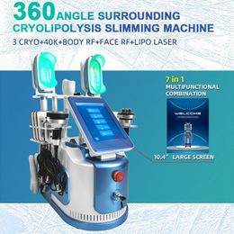 2023 360 Cryo Cryolipolysis Machine 40K Cavitation Fat Freezing RF Body Slimming Machine for Double Chin Removal