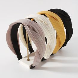 Weaving Headband for Women Girls Fashion Cross Hairbands Bezel Soild Color Anti-slip Hair Hoop Vintage Hair Accessories Headwear