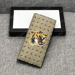 Wallets Sanke Wallet Purses Coin Tiger Long with white box Mens Fold Card Holder Womens Passport Holder Bee Folded Purse Po Pou317c