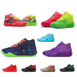 Mens LaMelo Ball MB 01 basketball shoes Rick Morty Red Green Galaxy Purple Blue Grey Black Queen Buzz City Melo sneakers tennis