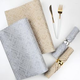 Table Mats Elegant Placemat 3 Layers Fabrics Yarn Dyed Jacquard Heat Resistant Non-Slip Fellingness Mat For El Coffee Bar