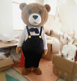 2023 Fur Teddy Bear Mascot Costumes Cartoon Mascot Apparel Performance Carnival Adult Size Promotional Advertising Clothings