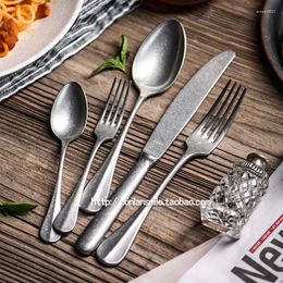 Dinnerware Sets Vintage Unbreakable Forks Luxury Spoon Utensils Cooking Aparelho De Jantar Christmas Tableware XR50DC