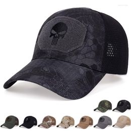 Ball Caps Men's Skull Tactical Baseball For Women Camouflage Military Breathable Mesh Snapback Mountaineering Trucker Sun Hats