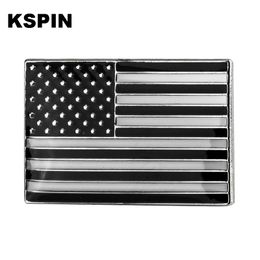 Black and White U.S.A Square Lapel Pin Flag badge Brooch Pins Badges 10Pcs a Lot