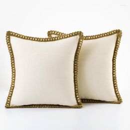 Pillow European And American Rope Edging Medium Pillowcase Linen Trim Cover