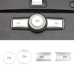 Car Console CD Panel Multimedia Switch Buttons Sequins Volume Button Cover For Mercedes Benz C E Class W204 W212 GLK X204