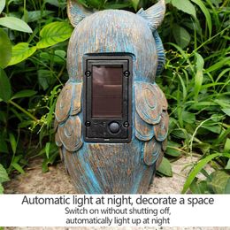 Garden Light Solar Outdoor Landscape Animal Lamp Automatic Eye Lighting Statue Decoration Pathway Spotlight Type 1