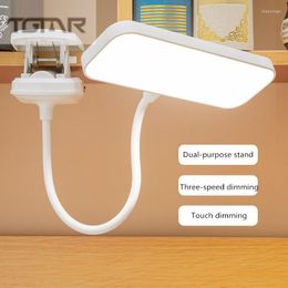 Table Lamps LED Clip-on Desk Lamp USB Rechargeable Dimming Eye Protection Learning Home Decoration Night Student Bedside