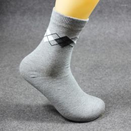 Men's Socks Sock Solid Color Pattern Fashion Cotton Round Neck Five Pairs Of Gift Boxes Man Funny Meias