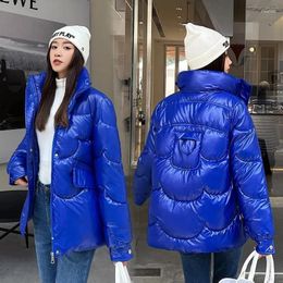 Women's Down Women's Parkas Winter Jacket 2022 Glossy Waterproof Loose Cotton Padded Parka Female Snow Wear Casual Puffer Coat Outwear