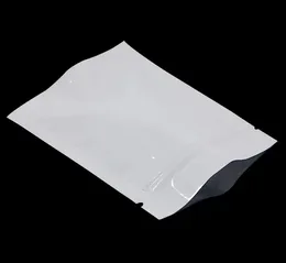 Quality White Aluminum Foil Heat Seal Sample Packets for Zip Resealable Mylar Foil Lock Food Storage Pouches Zipper Lock Pack Bags 6 Sizes