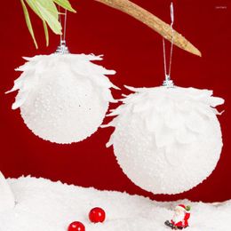 Christmas Decorations Round Petal Glitter Styrofoam Ball White Shape Ornament Balls Wedding Party Decoration Pendant 8-10CM